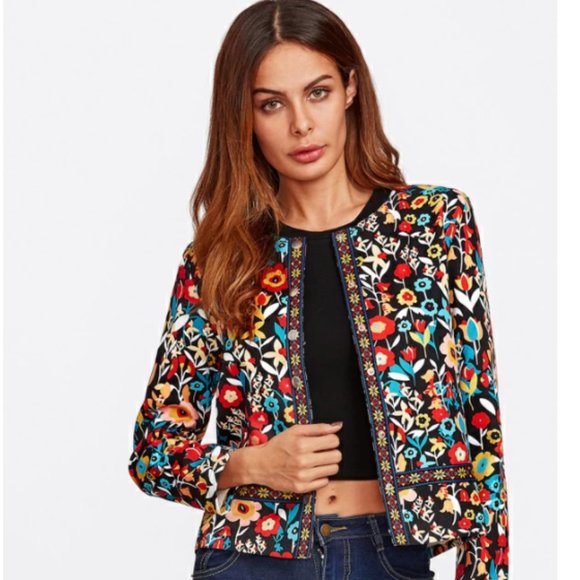 SHEIN Jackets & Blazers - Foral Blazer